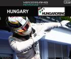 Λιούις Χάμιλτον πανηγυρίζει την Πέμπτη νίκη της σεζόν στο το Grand Prix της Ουγγαρίας 2016